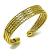 Oro Laminado Individual Bangle, Gold Filled Style Diamond Cutting Finish, Golden Finish, 07.170.0041.1