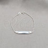 Sterling Silver ID Bracelet, Figaro Design, Polished, Silver Finish, 03.420.0002.05
