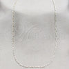 Sterling Silver Basic Necklace, Figaro Design, Polished, Silver Finish, 03.430.0002.16.1EX (0.50 Gauge, 01 MM Thickness, 16 Inches Length)