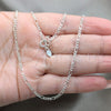 Sterling Silver Basic Necklace, Figaro Design, Polished, Silver Finish, 04.430.0003.18.1EX (0.60 Gauge, Thickness, 18 Inches Length)