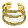 Oro Laminado Trio Bangle, Gold Filled Style Diamond Cutting Finish, Golden Finish, 07.282.0034 (Thickness, One size fits all)