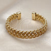 Oro Laminado Individual Bangle, Gold Filled Style Twist Design, Polished, Golden Finish, 07.282.0036 (14 MM Thickness, One size fits all)