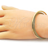 Oro Laminado Individual Bangle, Gold Filled Style Filigree Design, Polished, Golden Finish, 07.282.0039