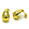 Oro Laminado Stud Earring, Gold Filled Style Teardrop Design, Polished, Golden Finish, 02.282.0024