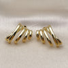 Oro Laminado Stud Earring, Gold Filled Style Polished, Golden Finish, 02.282.0027