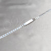Sterling Silver ID Bracelet, Curb Design, Polished, Silver Finish, 04.420.0026.09.1