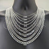 Sterling Silver Basic Necklace, Curb Design, Polished, Silver Finish, 04.420.0029.18