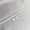 Sterling Silver Basic Anklet, Curb Design, Polished, Silver Finish, 03.420.0029.10 (120 Gauge, Thickness, 10 Inches Length)