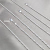 Sterling Silver Basic Necklace, Rope Design, Polished, Silver Finish, 04.420.0035.24 (Thickness, 24 Inches Length)