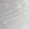 Sterling Silver Basic Necklace, Box Design, Polished, Silver Finish, 04.420.0038.16