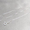 Sterling Silver Basic Necklace, Box Design, Polished, Silver Finish, 04.420.0038.16 (01 MM Thickness, 16 Inches Length)