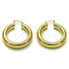 Oro Laminado Medium Hoop, Gold Filled Style Hollow Design, Polished, Golden Finish, 02.163.0315.40