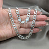 Sterling Silver Basic Necklace, Curb Design, Polished, Silver Finish, 04.433.0002.1.24 (200 Gauge, 08 MM Thickness, 24 Inches Length)