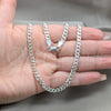 Sterling Silver Basic Necklace, Curb Design, Polished, Silver Finish, 04.433.0005.24 (150 Gauge, Thickness, 24 Inches Length)