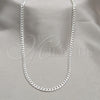 Sterling Silver Basic Necklace, Curb Design, Polished, Silver Finish, 04.433.0007.16