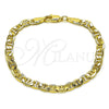 Oro Laminado Basic Bracelet, Gold Filled Style Mariner Design, Polished, Golden Finish, 5.222.024.07
