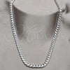 Sterling Silver Basic Necklace, Miami Cuban and Curb Design, Polished, Silver Finish, 04.433.0008.26 (200 Gauge, 07 MM Thickness, 26 Inches Length)