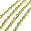 Oro Laminado Fancy Necklace, Gold Filled Style Puff Mariner Design, Polished, Golden Finish, 03.213.0234.20 (06 MM Thickness, 20 Inches Length)