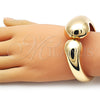Oro Laminado Individual Bangle, Gold Filled Style Teardrop Design, Polished, Golden Finish, 07.215.0005.05