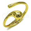 Oro Laminado Individual Bangle, Gold Filled Style Teardrop Design, Polished, Golden Finish, 07.215.0010.05 (40 MM Thickness, Size 5 (2.50 Diameter))
