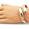 Oro Laminado Individual Bangle, Gold Filled Style Teardrop Design, Polished, Golden Finish, 07.215.0015.06