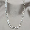 Sterling Silver Basic Necklace, Mariner Design, Polished, Silver Finish, 04.433.0012.23