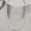 Sterling Silver Basic Necklace, Mariner Design, Polished, Silver Finish, 04.433.0013.24