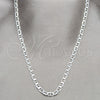 Sterling Silver Basic Necklace, Mariner Design, Polished, Silver Finish, 04.433.0016.18