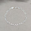 Sterling Silver Basic Bracelet, Mariner Design, Polished, Silver Finish, 03.433.0016.07