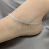 Sterling Silver Basic Anklet, Mariner Design, Polished, Silver Finish, 03.431.0007.10