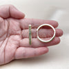 Oro Laminado Huggie Hoop, Gold Filled Style with Green Cubic Zirconia, Polished, Golden Finish, 02.195.0300.4.30
