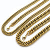 Stainless Steel Necklace and Bracelet, Miami Cuban Design, Polished, Golden Finish, 06.278.0013.1
