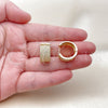 Oro Laminado Huggie Hoop, Gold Filled Style with White Cubic Zirconia, Polished, Golden Finish, 02.283.0272.20