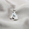Sterling Silver Fancy Pendant, Horse Design, Polished, Silver Finish, 05.393.0003