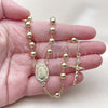 Oro Laminado Medium Rosary, Gold Filled Style Caridad del Cobre and Crucifix Design, Polished, Golden Finish, 09.213.0060.24