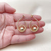 Oro Laminado Small Hoop, Gold Filled Style Ball and Twist Design, Polished, Golden Finish, 02.170.0512.20