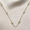Oro Laminado Basic Necklace, Gold Filled Style Ball Design, Polished, Golden Finish, 04.213.0261.16 (04 MM Thickness, 16 Inches Length)
