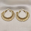 Oro Laminado Medium Hoop, Gold Filled Style Ball Design, Polished, Golden Finish, 02.282.0040.30
