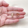 Oro Laminado Huggie Hoop, Gold Filled Style Polished, Tricolor, 02.213.0822.14