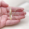Oro Laminado Medium Hoop, Gold Filled Style Diamond Cutting Finish, Golden Finish, 02.170.0520.40