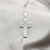 Stainless Steel Fancy Pendant, Cross Design, Polished, Steel Finish, 05.63.1173