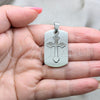 Stainless Steel Fancy Pendant, Cross Design, Polished, Steel Finish, 05.63.1179