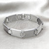 Stainless Steel Solid Bracelet, Polished, Steel Finish, 03.63.22915.08 (13 MM Thickness, 8 Inches Length)