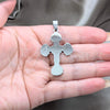 Stainless Steel Fancy Pendant, Cross Design, Polished, Steel Finish, 05.63.1187