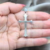 Stainless Steel Religious Pendant, Cross Design, Polished, Steel Finish, 05.63.1200