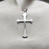 Stainless Steel Religious Pendant, Cross Design, Polished, Steel Finish, 05.63.1200