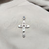 Stainless Steel Religious Pendant, Cross Design, Polished, Steel Finish, 05.63.1215