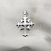 Stainless Steel Religious Pendant, Cross Design, Polished, Steel Finish, 05.63.1216