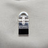 Stainless Steel Fancy Pendant, with White Crystal, Polished, Steel Finish, 05.63.1221