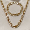 Oro Laminado Necklace and Bracelet, Gold Filled Style Polished, Golden Finish, 06.331.0007